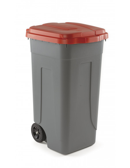 Bidone 100 litri bicolor con ruote per raccolta differenziata