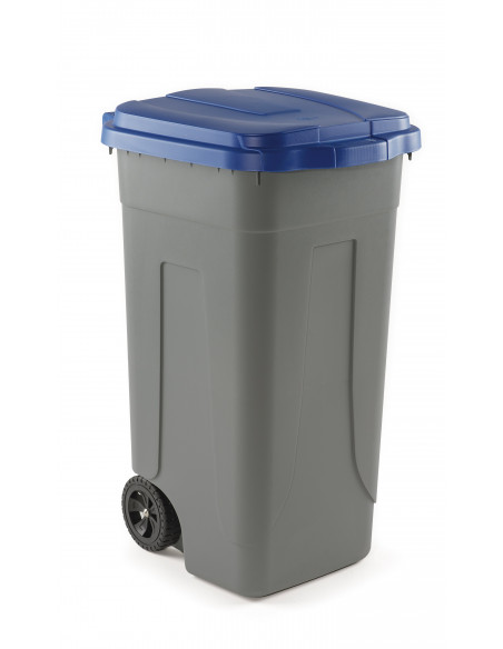 Bidone 100 litri bicolor con ruote per raccolta differenziata