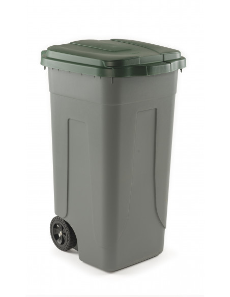 Bidone 100 litri bicolor con ruote per raccolta differenziata
