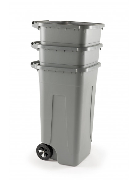 Bidone 100 litri bicolor con ruote per raccolta differenziata