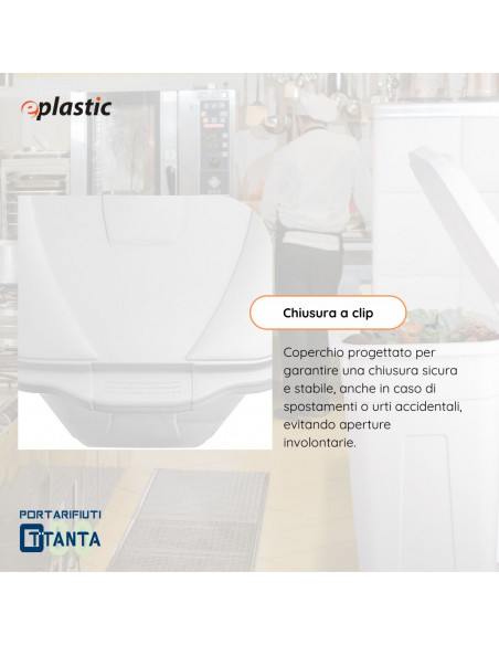 Bidone 80 litri con ruote per raccolta differenziata