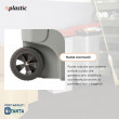 Bidone 80 litri con ruote per raccolta differenziata