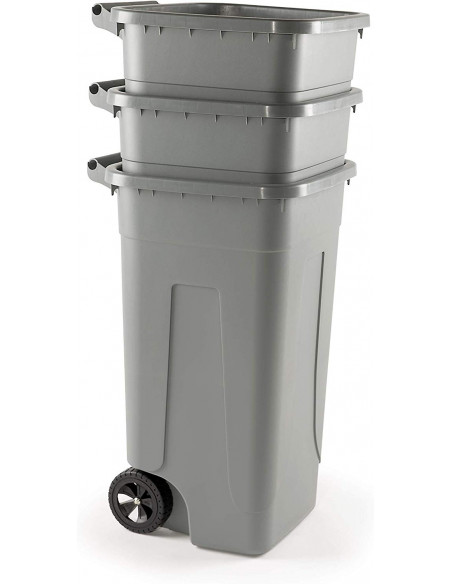 Bidone 80 litri con ruote per raccolta differenziata