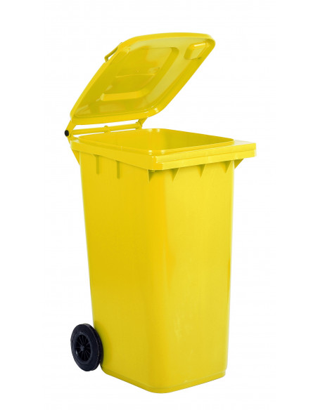Bidone carrellato monocolore 240 litri per raccolta differenziata