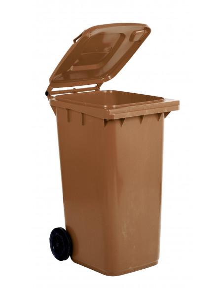 Bidone carrellato monocolore 240 litri per raccolta differenziata