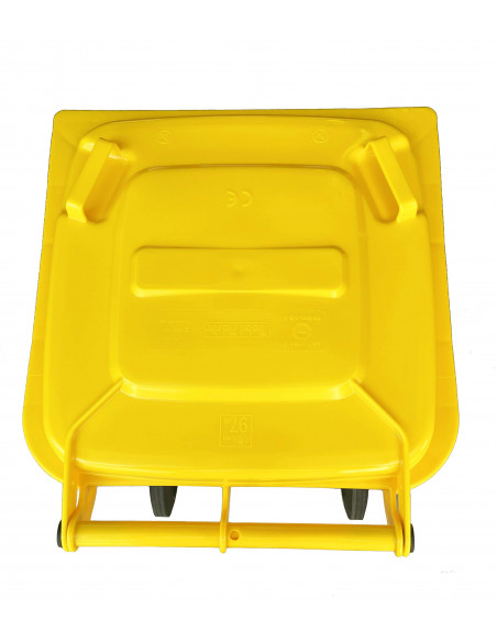 Bidone carrellato monocolore 240 litri per raccolta differenziata