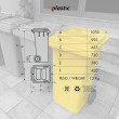 Bidone carrellato monocolore 240 litri per raccolta differenziata