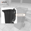 Bidone carrellato monocolore 240 litri per raccolta differenziata