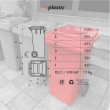Bidone carrellato monocolore 240 litri per raccolta differenziata