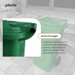 Bidone carrellato monocolore 240 litri per raccolta differenziata