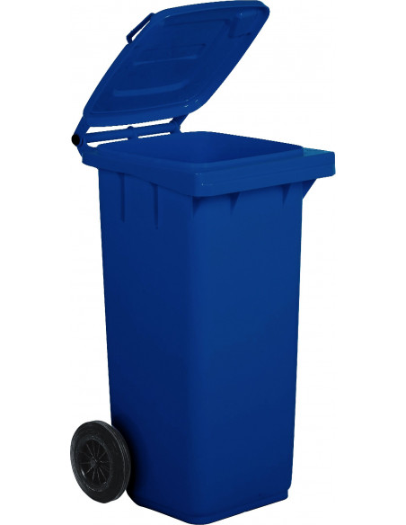 Bidone carrellato monocolore 120 litri per raccolta differenziata