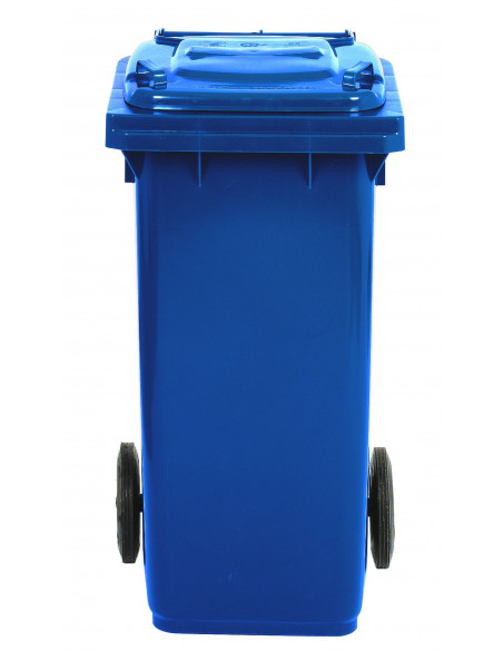 Bidone carrellato monocolore 120 litri per raccolta differenziata