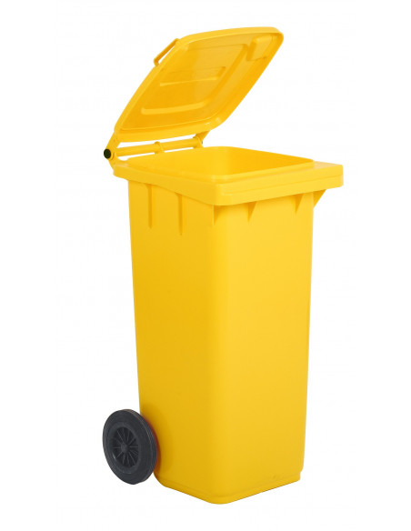 Bidone carrellato monocolore 120 litri per raccolta differenziata