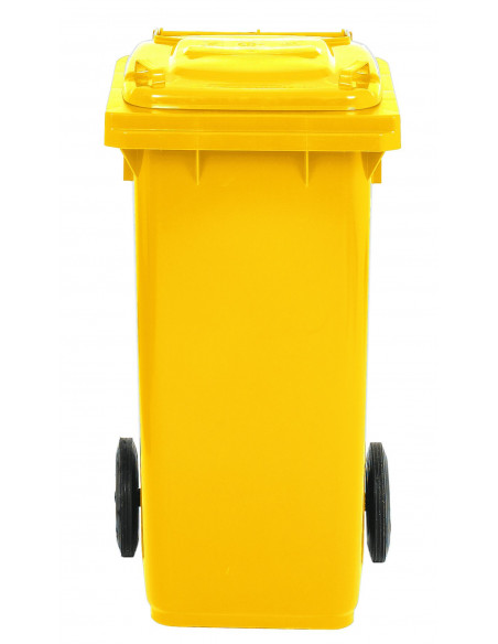 Bidone carrellato monocolore 120 litri per raccolta differenziata