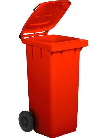 Bidone carrellato monocolore 120 litri per raccolta differenziata