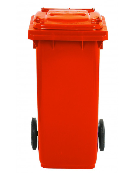 Bidone carrellato monocolore 120 litri per raccolta differenziata