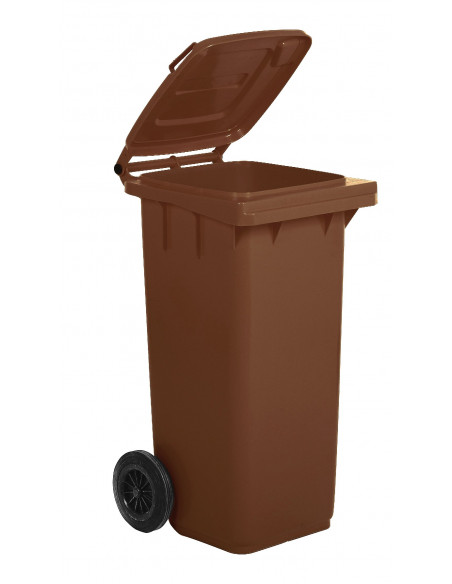 Bidone carrellato monocolore 120 litri per raccolta differenziata