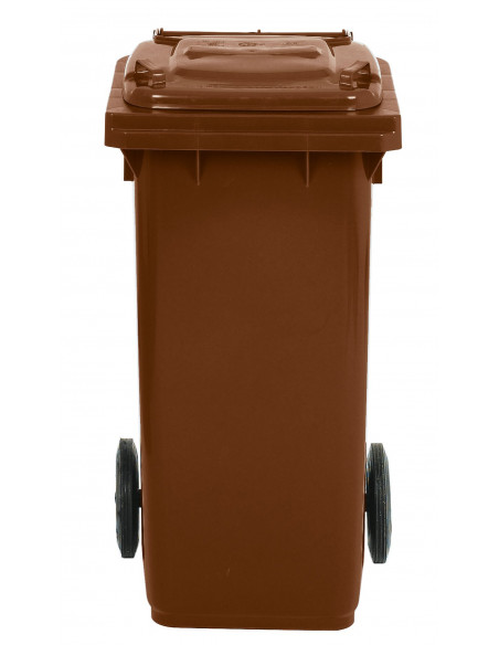 Bidone carrellato monocolore 120 litri per raccolta differenziata