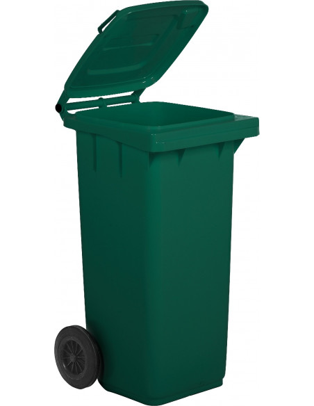 Bidone carrellato monocolore 120 litri per raccolta differenziata