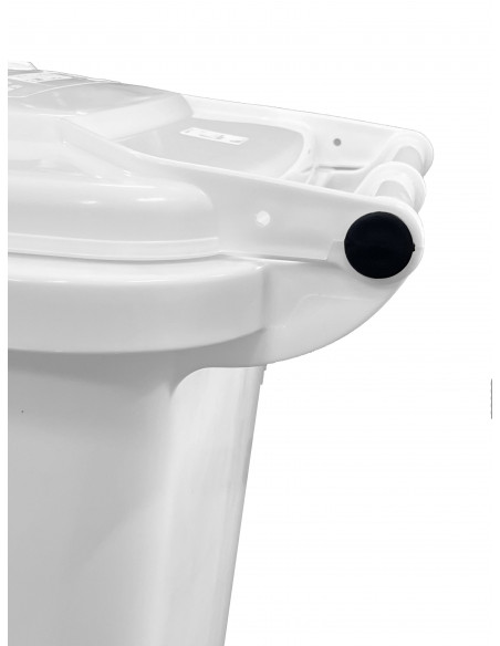 Bidone carrellato monocolore 120 litri per raccolta differenziata