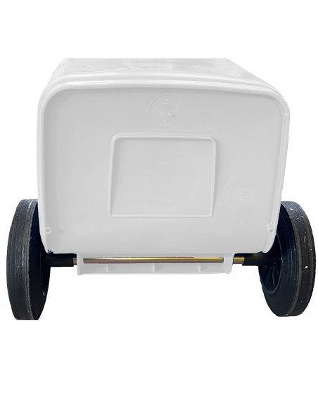 Bidone carrellato monocolore 120 litri per raccolta differenziata