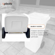 Bidone carrellato monocolore 120 litri per raccolta differenziata