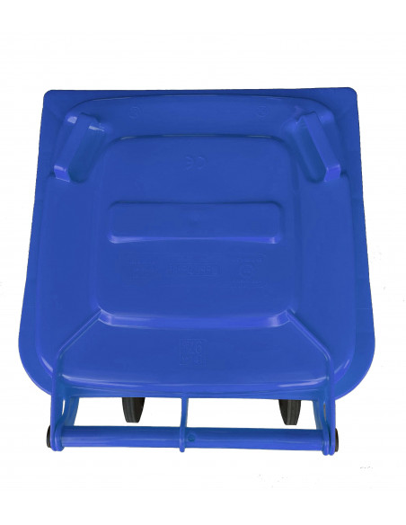 Bidone carrellato monocolore 120 litri per raccolta differenziata