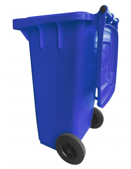Bidone carrellato monocolore 120 litri per raccolta differenziata