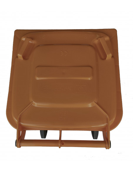 Bidone carrellato monocolore 120 litri per raccolta differenziata