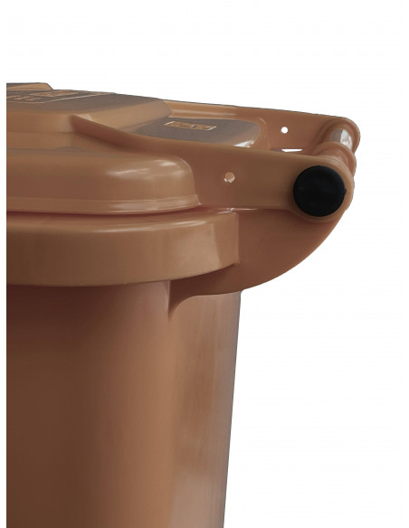 Bidone carrellato monocolore 120 litri per raccolta differenziata