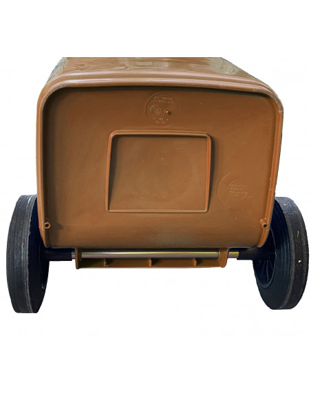 Bidone carrellato monocolore 120 litri per raccolta differenziata