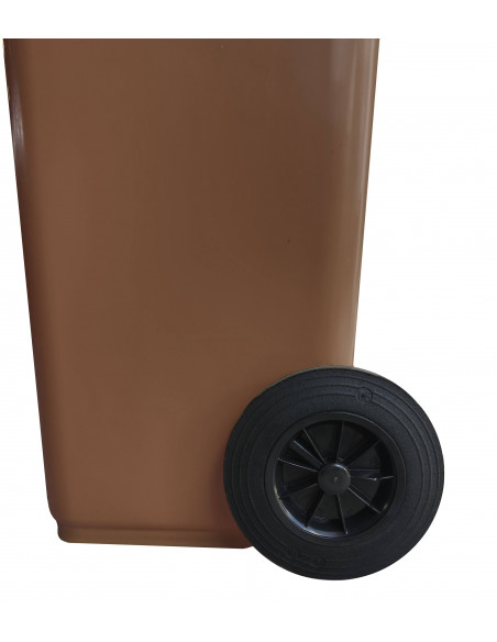 Bidone carrellato monocolore 120 litri per raccolta differenziata