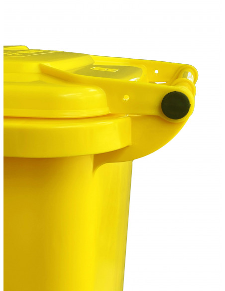 Bidone carrellato monocolore 120 litri per raccolta differenziata