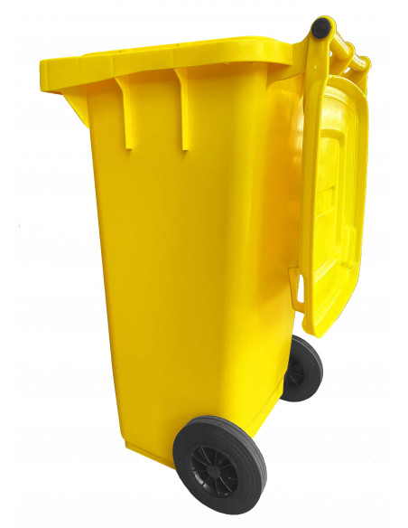 Bidone carrellato monocolore 120 litri per raccolta differenziata