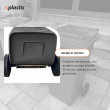 Bidone carrellato monocolore 120 litri per raccolta differenziata