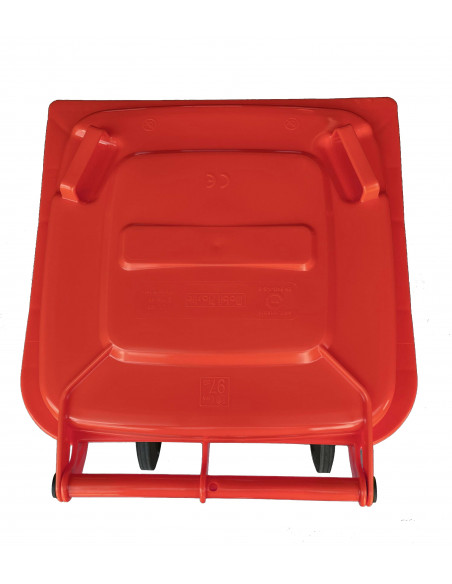 Bidone carrellato monocolore 120 litri per raccolta differenziata