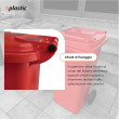 Bidone carrellato monocolore 120 litri per raccolta differenziata