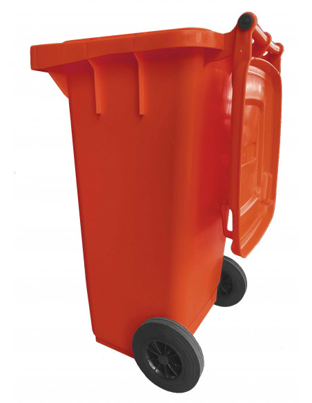 Bidone carrellato monocolore 120 litri per raccolta differenziata