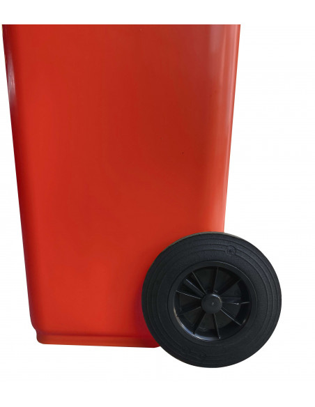 Bidone carrellato monocolore 120 litri per raccolta differenziata