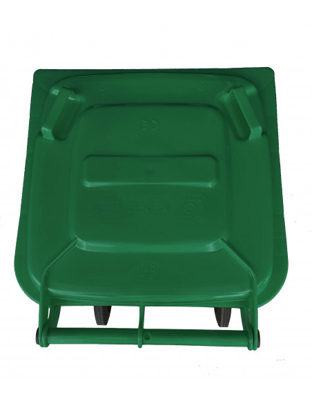 Bidone carrellato monocolore 120 litri per raccolta differenziata