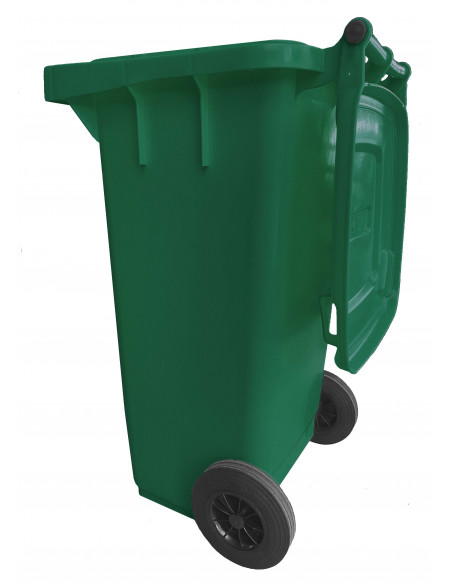 Bidone carrellato monocolore 120 litri per raccolta differenziata
