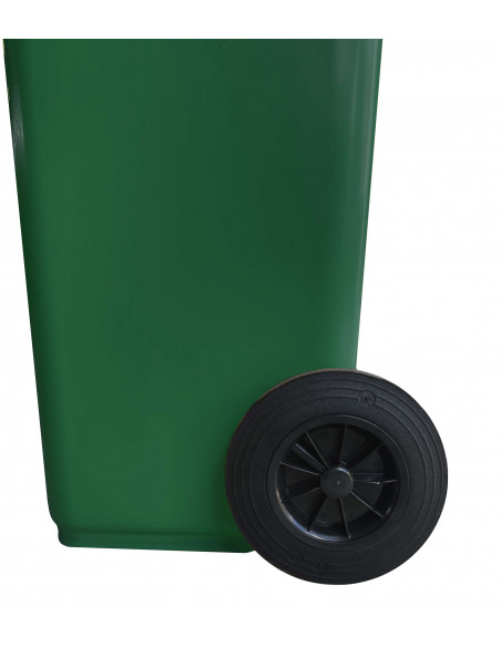 Bidone carrellato monocolore 120 litri per raccolta differenziata