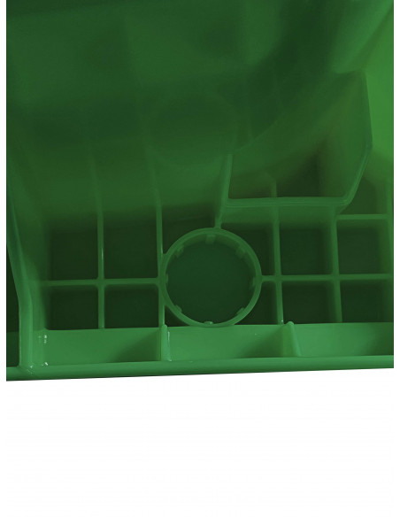 Bidone carrellato monocolore 120 litri per raccolta differenziata