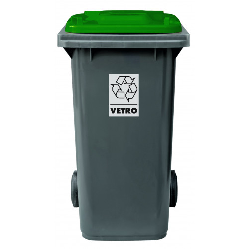 Bidone carrellato bicolor 240 litri per...