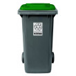 Bidone carrellato bicolor 240 litri per raccolta differenziata