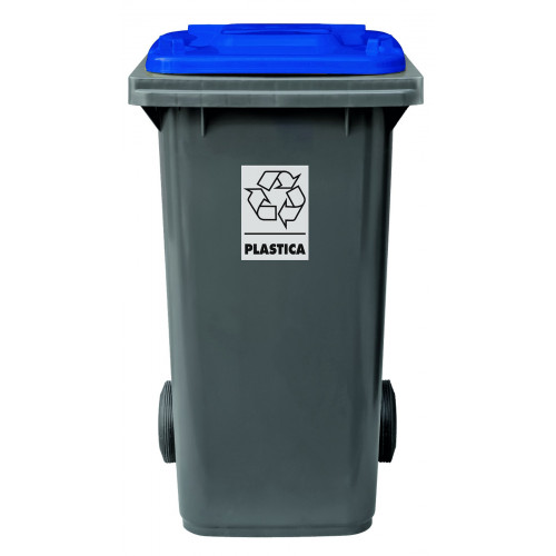 Bidone carrellato bicolor 240 litri per...