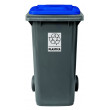 Bidone carrellato bicolor 240 litri per raccolta differenziata