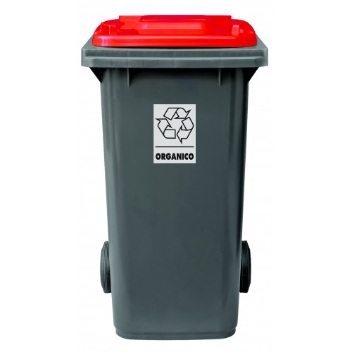 Bidone carrellato bicolor 240 litri per...