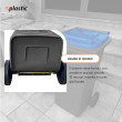 Bidone carrellato bicolor 240 litri per raccolta differenziata