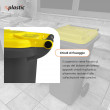 Bidone carrellato bicolor 240 litri per raccolta differenziata